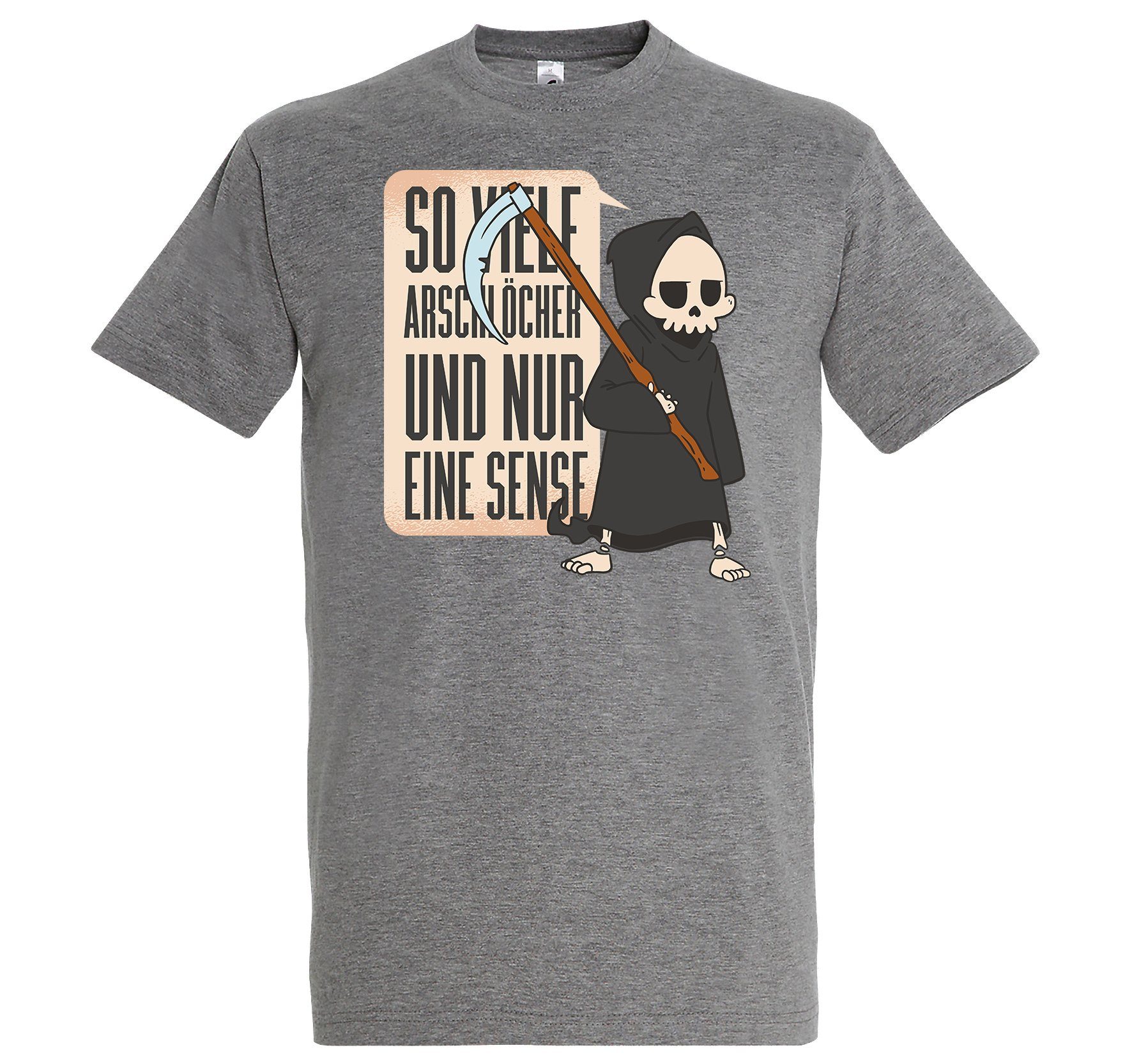 Youth Designz T-Shirt Nur Eine Sense Herren Shirt mit lustigem Frontprint Grau