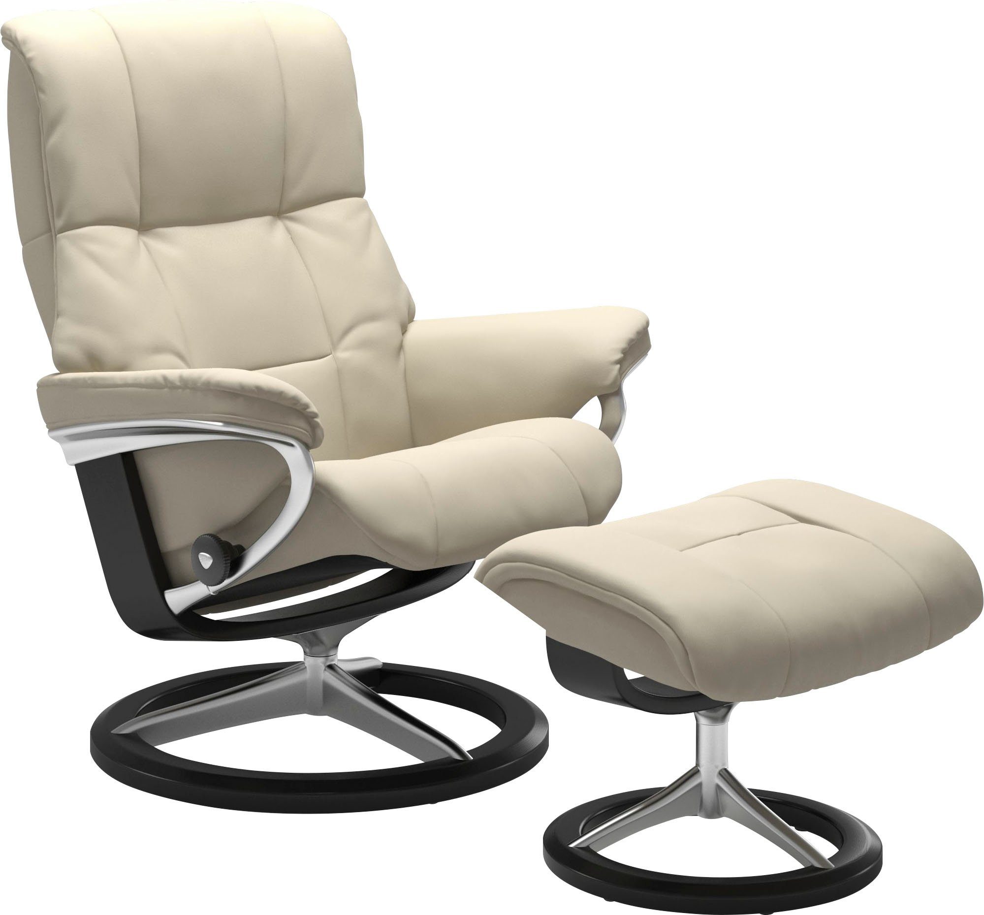 Stressless® Relaxsessel Mayfair (Set, Relaxsessel mit Hocker), mit Hocker, mit Signature Base, Größe S, M & L, Gestell Schwarz
