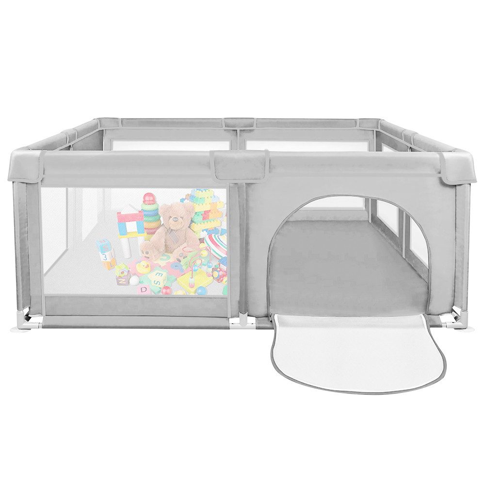 JEOBEST Laufgitter Laufstall Baby 120x120cm Laufstall mit atmungsaktivem Ne günstig online kaufen