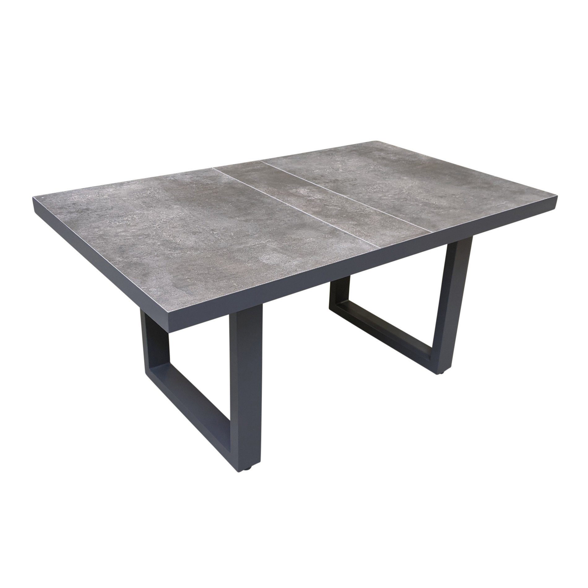Lesli Living Gartentisch Murcia, Casual-Diningtisch, Aluminiumgestell, Tischplatte aus Keramikfliesen