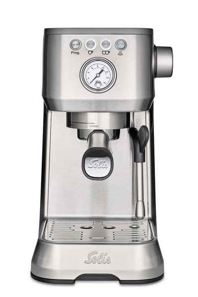 SOLIS OF SWITZERLAND Siebträgermaschine Barista Perfetta Plus Typ 1170 v2, Siebträger 54 mm, 54 mm Siebhalter, Milchaufschäumer, Bohnen, Pads