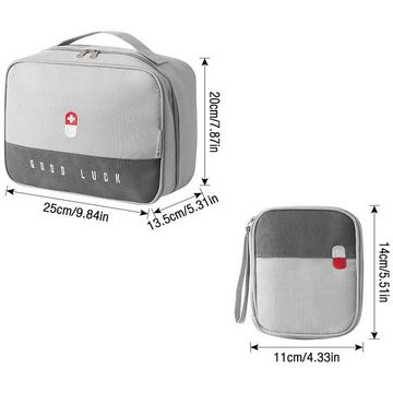 Fivejoy Arzttasche Erste-Hilfe-Koffer Medizinische Notfalltasche, 2stk Medikament Tasche (1-tlg), Große Kapazität Medizinische Tragbar Medikamententasche