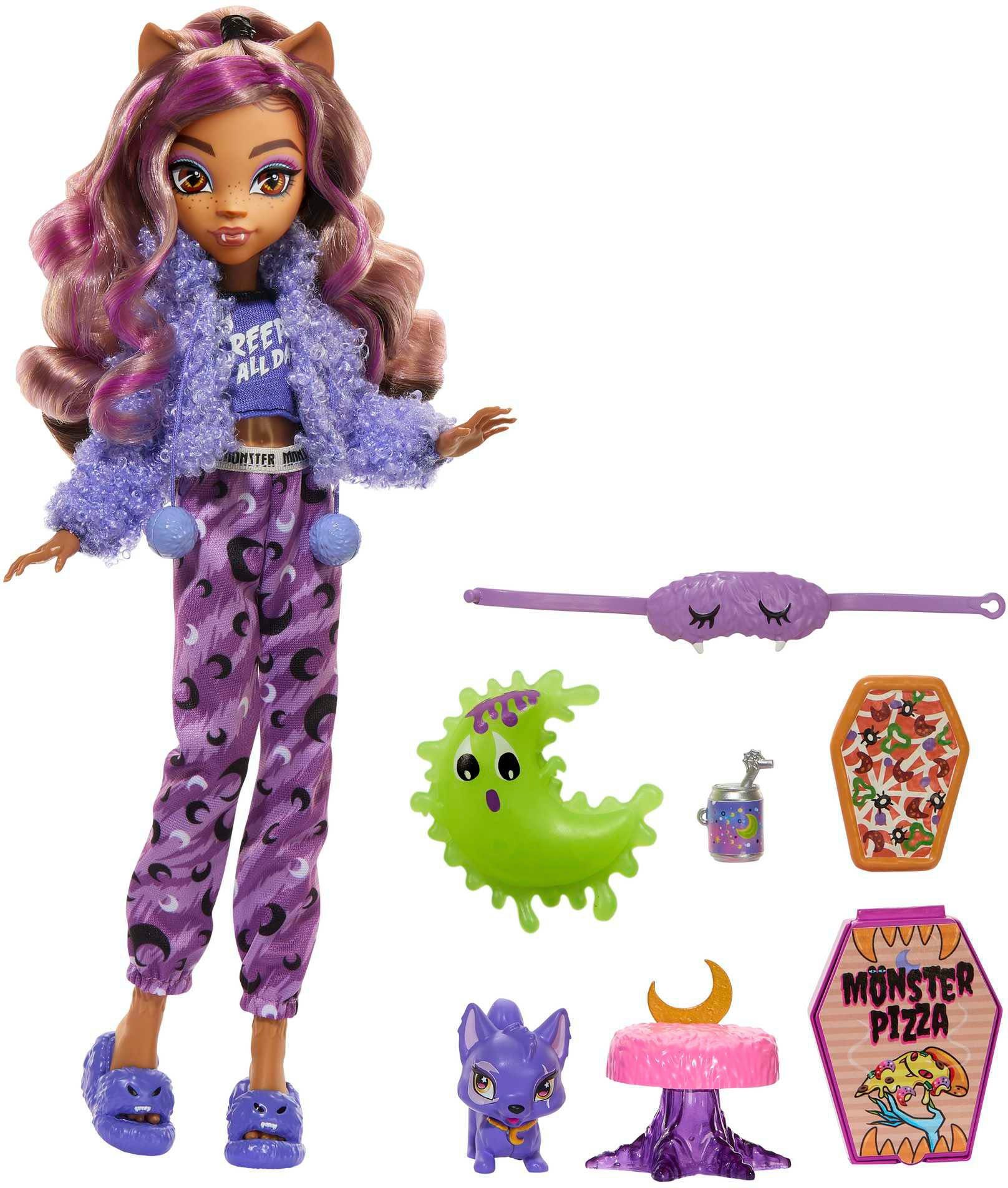 MonsterHigh™ Anziehpuppe Creepover Clawdeen - Schaurig schöne Pyjamaparty