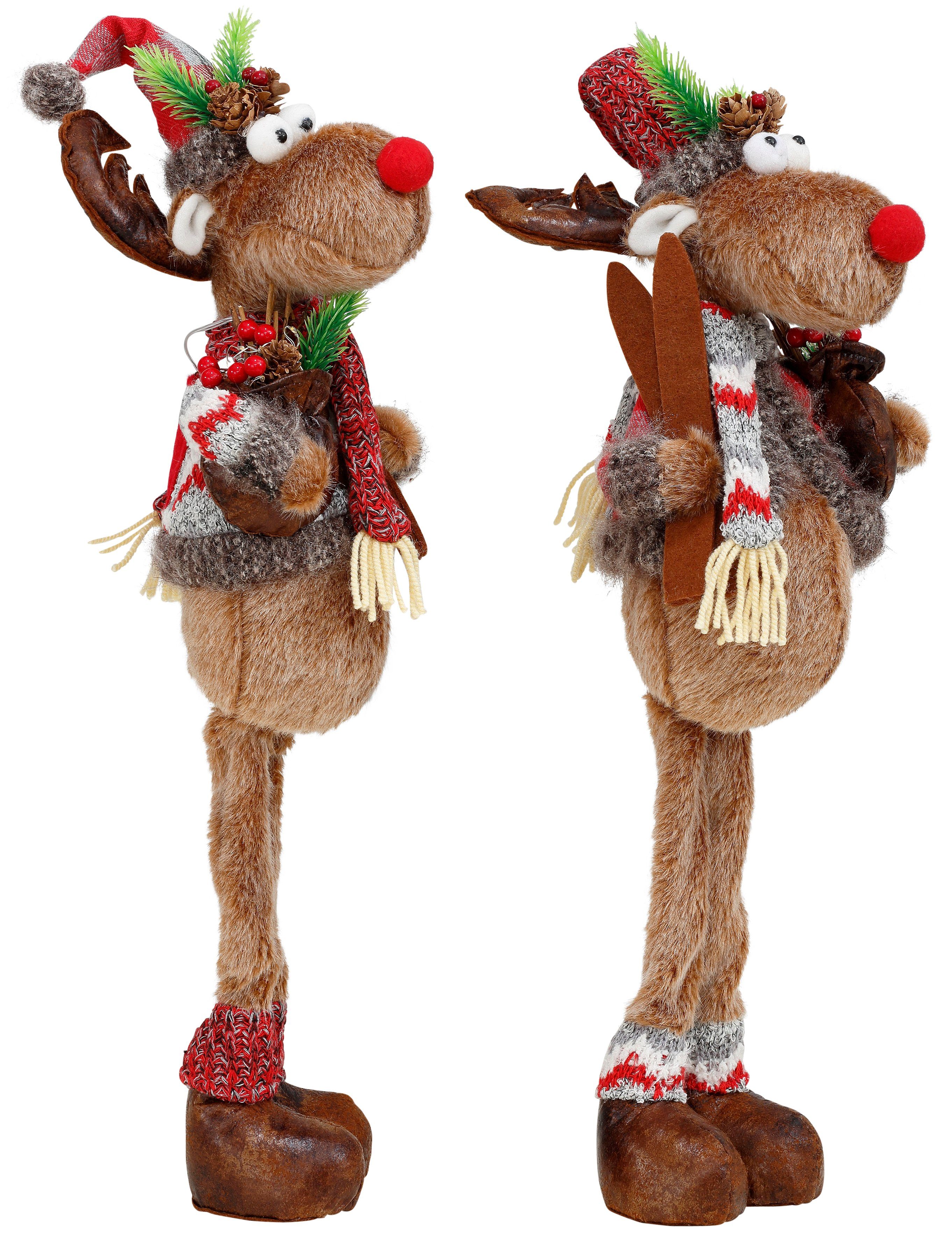 BONETTI LED Dekofigur Weihnachtsdeko, LED fest integriert, Warmweiß, Rentie günstig online kaufen