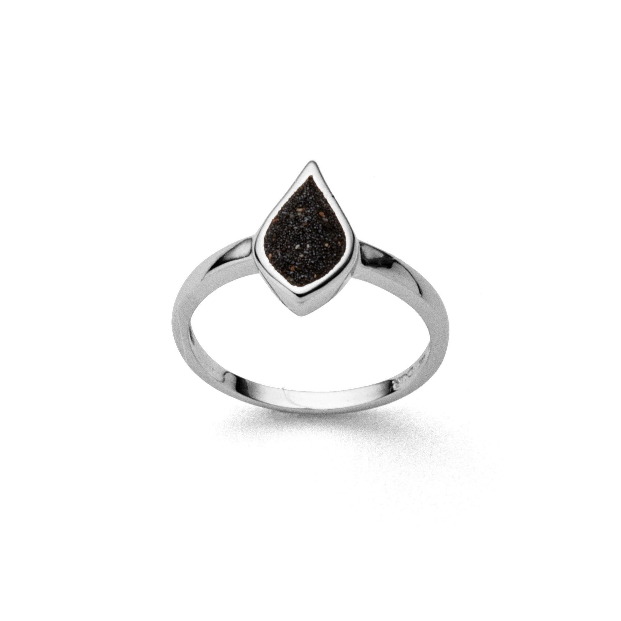 Fingerring DUR Schmuck: Ring "Lunea" mit Lavasand, R6155