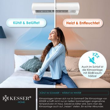KESSER Split-Klimagerät, Klimaanlage Klimagerät Split mit WiFi/App Funktion