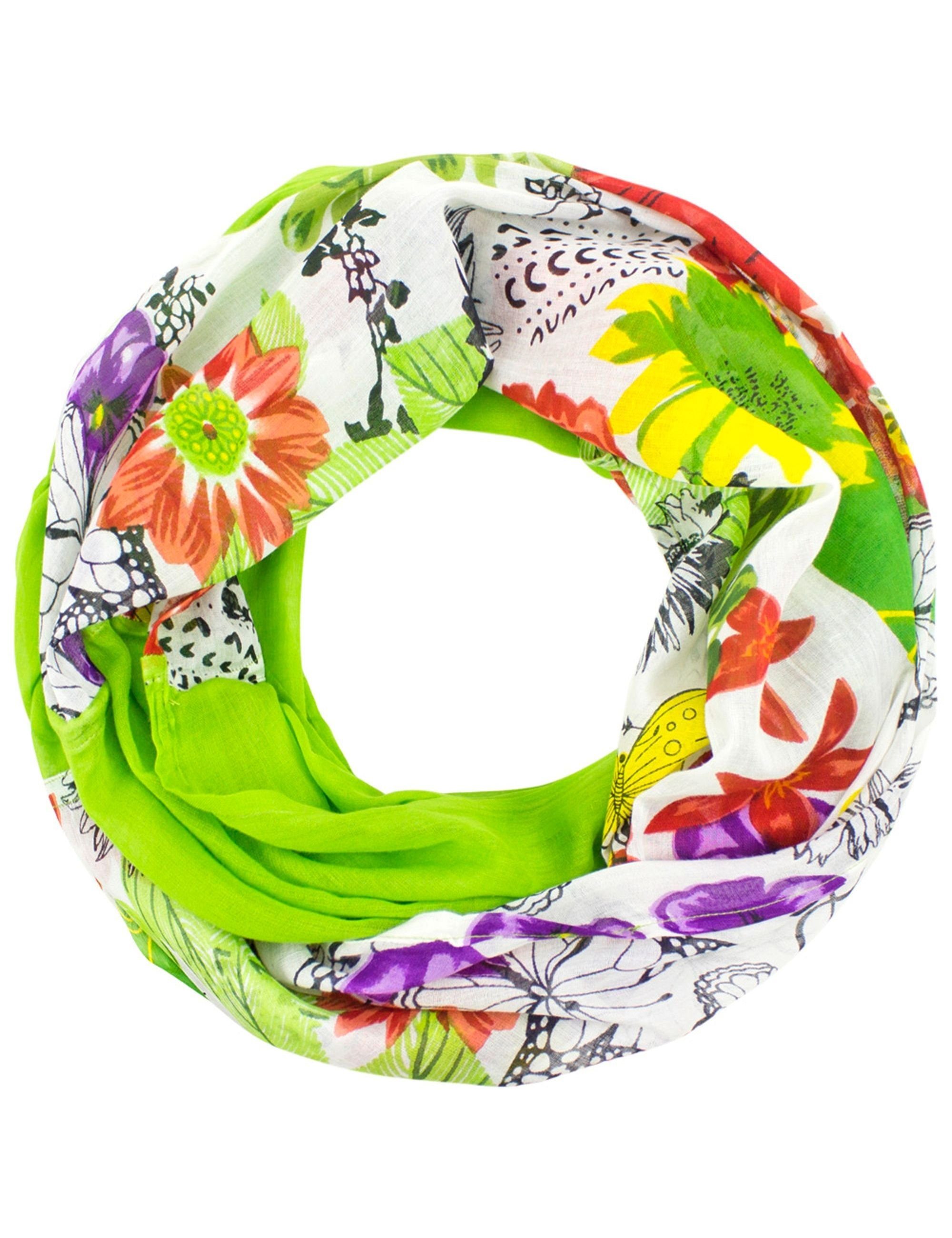 Modeschal Damen Loop Schal. 100% Baumwolle Schlauchschal. Loopschal