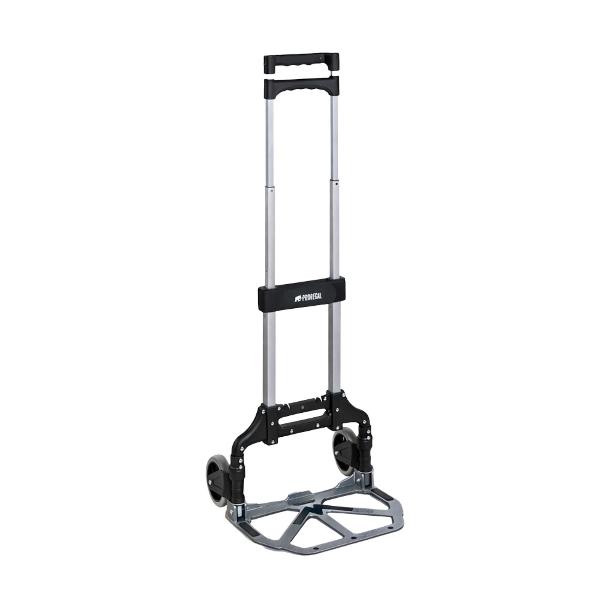 PROREGAL® Sackkarre ELEPHANT mit Profi-Alu-Rahmen klappbar ergonomisch Vollgummibereifung, Klappbare Sackkarre Transportkarre Staplerkarre hohe Traglast