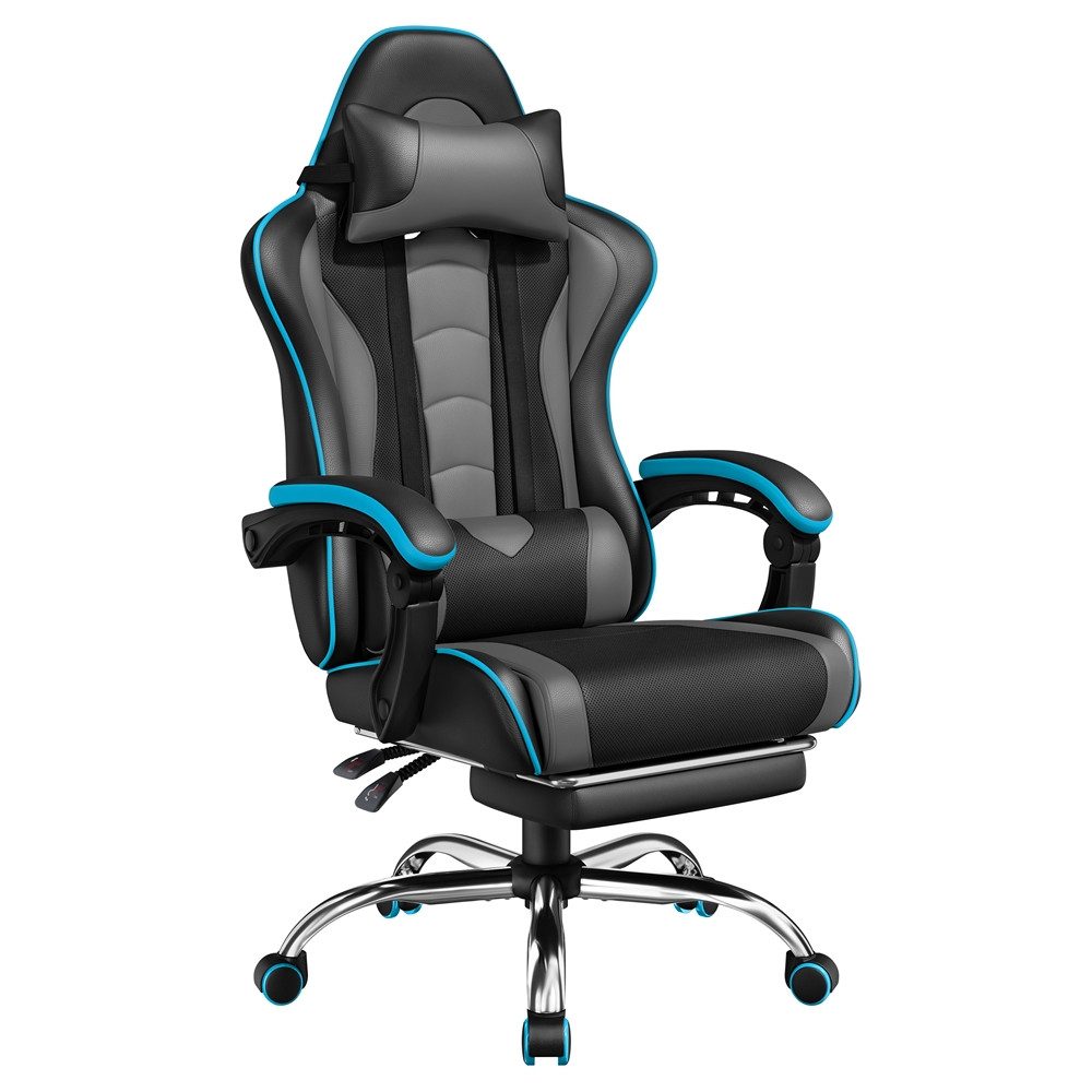 Yaheetech Gaming-Stuhl mit Massagefunktion & Kopfstütze günstig online kaufen
