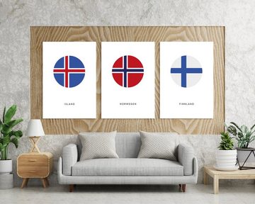 NORDIC WORDS Poster Norwegen Kreis