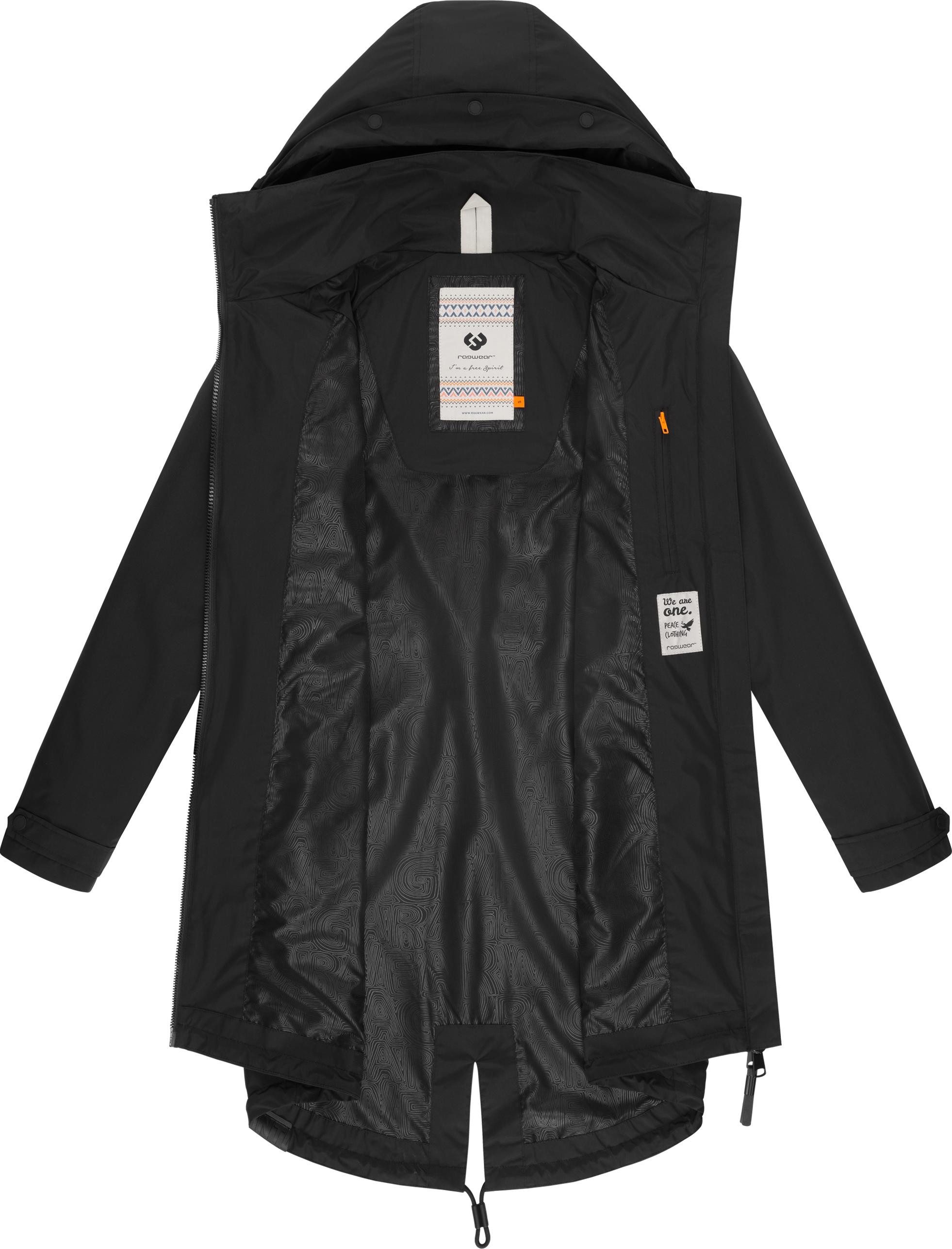 Ragwear Jerseymantel Frodik Wasserdichter oversized Damen Parka für die Übergangszeit