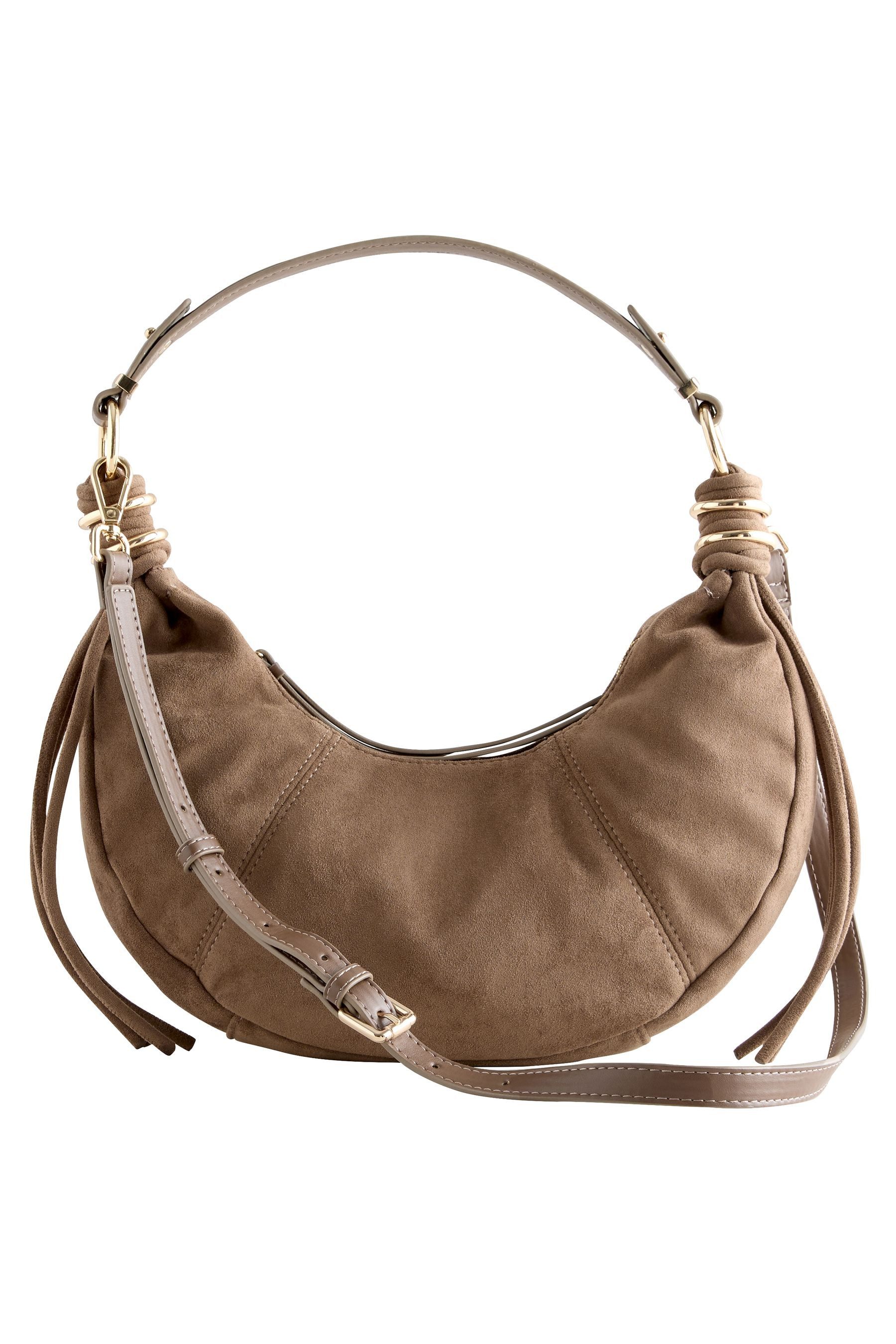 Next Umhängetasche Schultertasche aus Veloursleder (1-tlg)