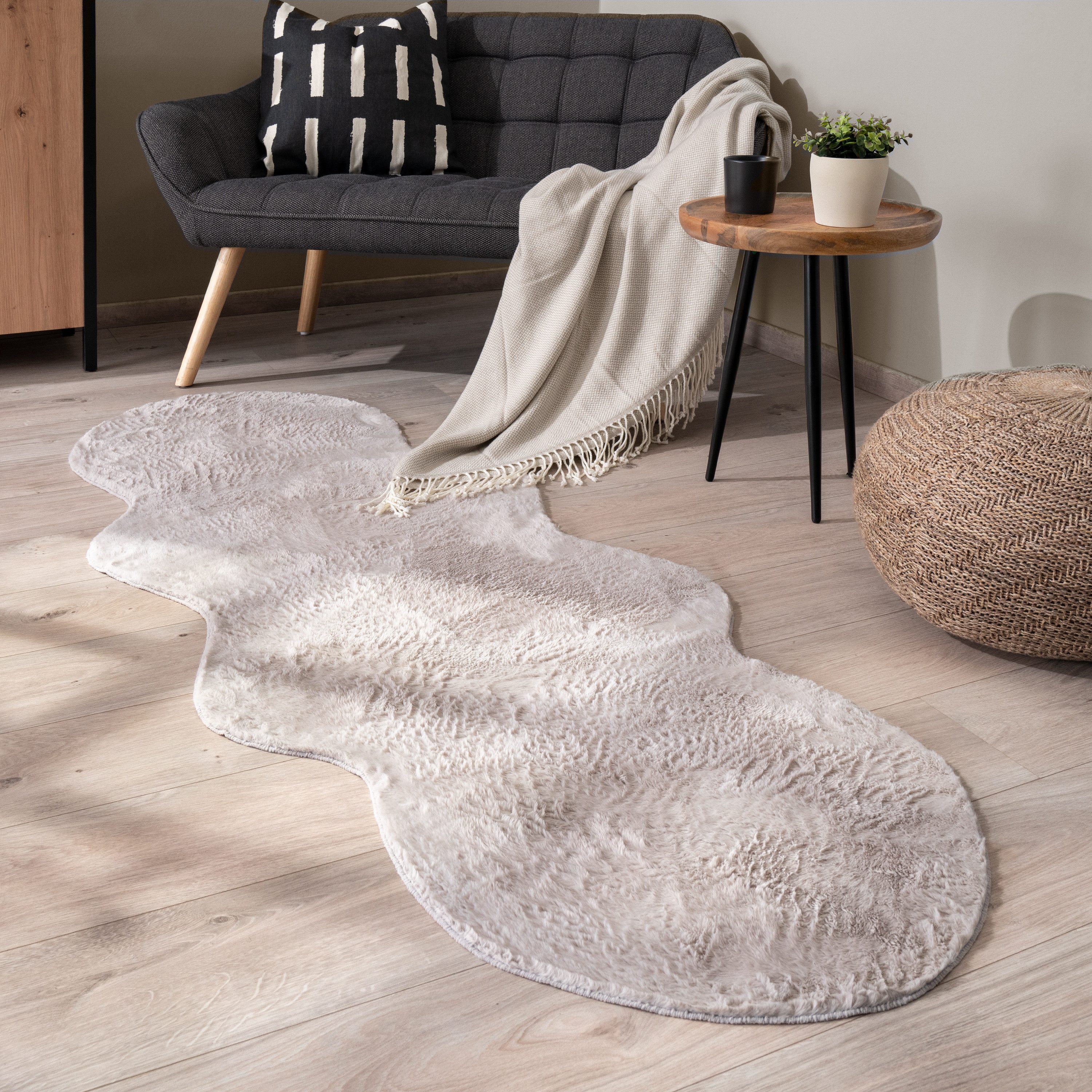 Paco Home Fellteppich Pelt 640, fellförmig, günstig online kaufen