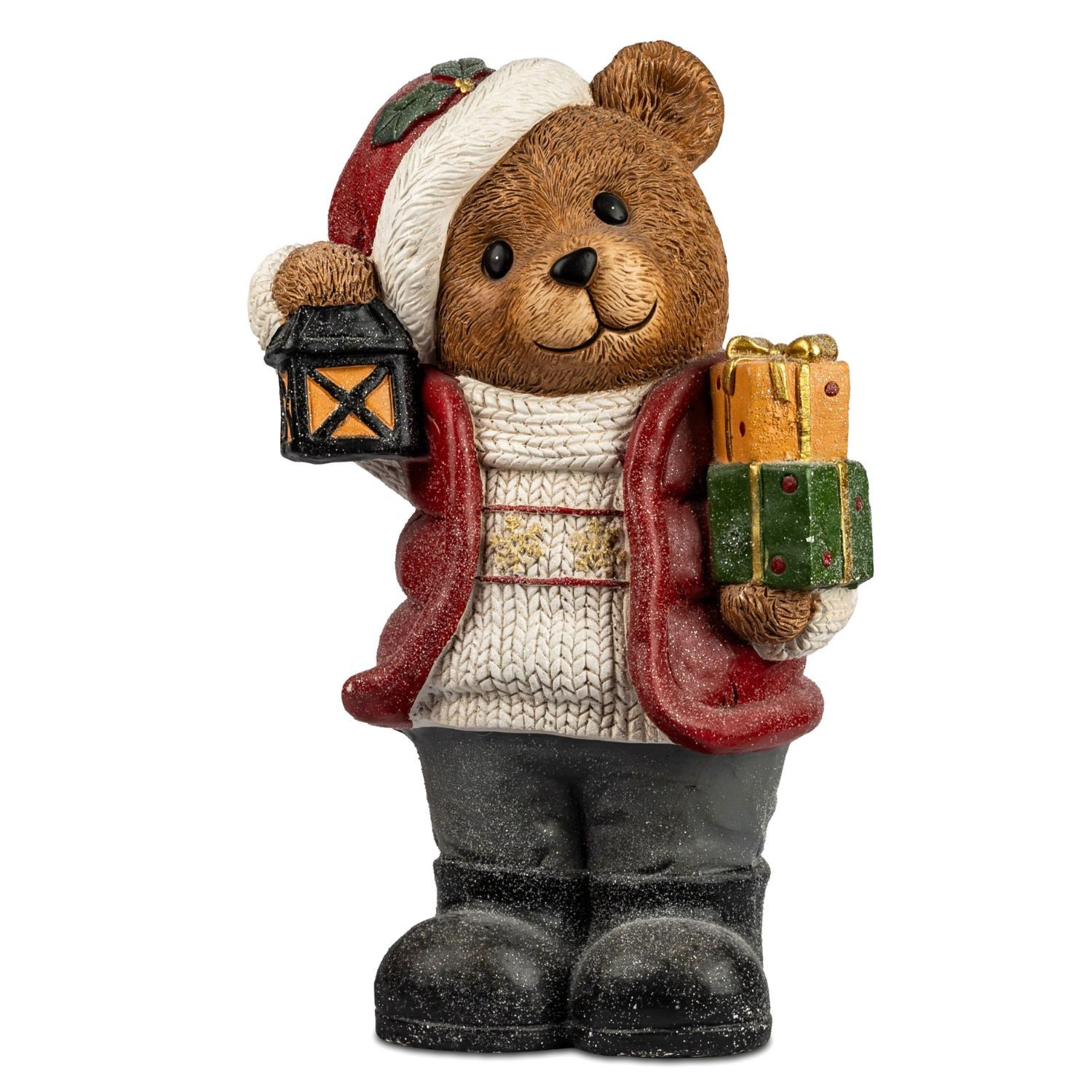 formano Dekofigur Winterzeit Weihnachtsdeko, Weihnachtsdeko, Mehrfarbig, Teddybär, H: 61cm