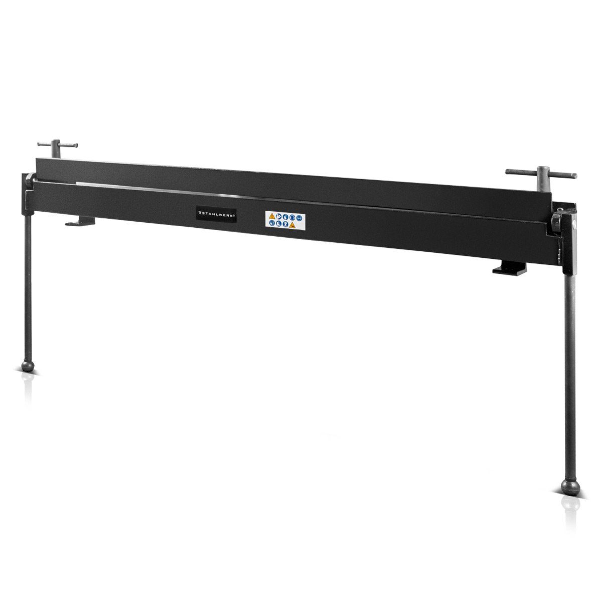 STAHLWERK Bördelgerät Abkantbank AB-1000 ST - Blechbiegemaschine, B: 18 cm, L: 120 cm, (Set, 12-tlg., Set), Biegehebel mit Kugelgriffen