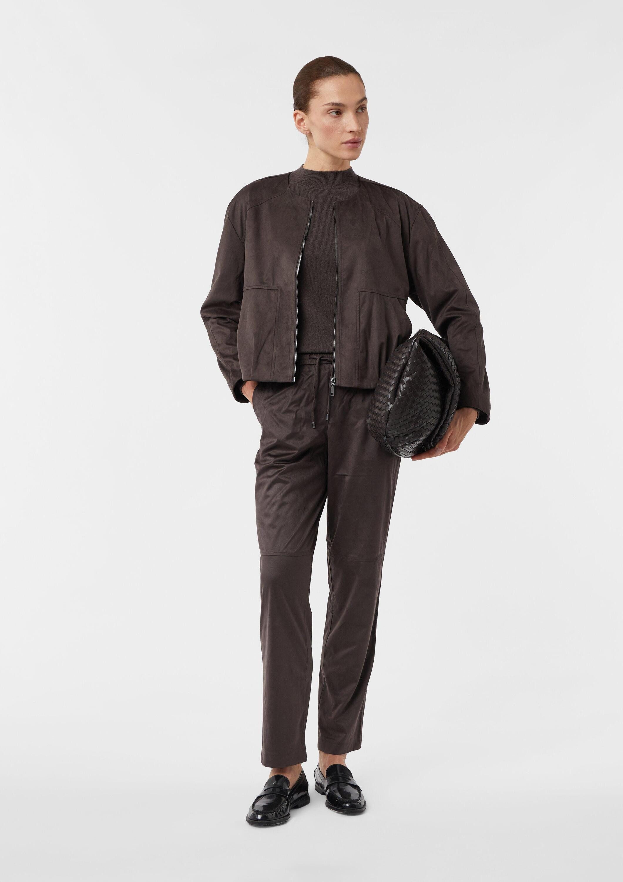 comma Jogginghose Hose Jogpants in Veloursoptik günstig online kaufen