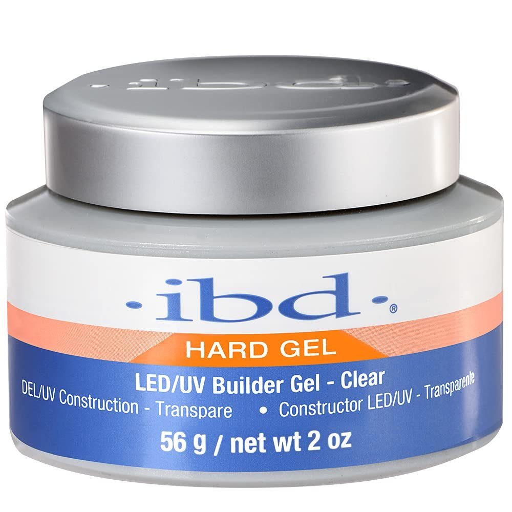 UV-Gel IBD Aufbaugel Hard Gel LED/UV Builder Gel, Clear, 1er Pack (1 x 56 g)