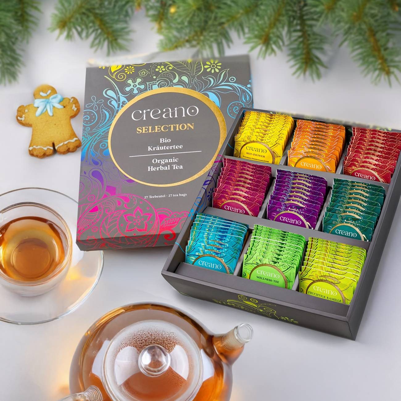 Creano Tee BIO Kräutertees 90er SELECTION Box *¹, 1 x 90 St.