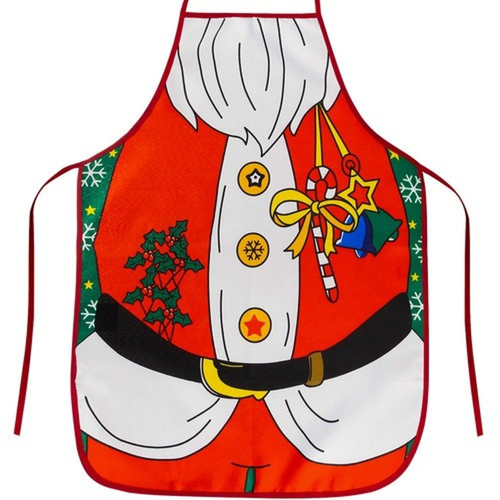 Ruhhy Kochschürze Weihnachtsschürze Weihnachtsessen, (Spar-Set, 1-tlg., weihnachtlich), Verstellbare Seitenbänder und stabiles Nackenband