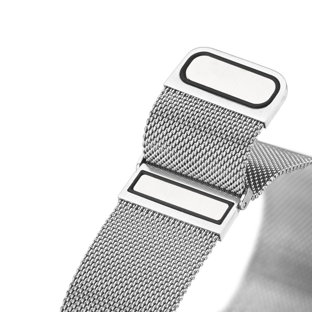 Dux Ducis Uhrenarmband Magnetband Uhrenarmband Silber mit / Schwarz kompatibel Gehäuse 45/44/42 mm Watch 7 SE