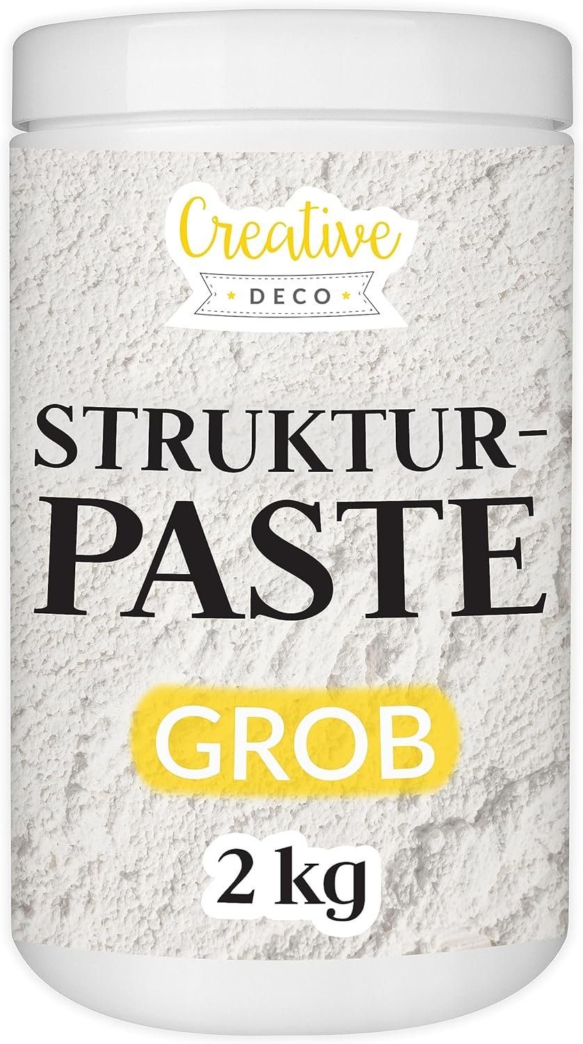 Malpaste Strukturpaste 2 kg Weiße Spachtelmasse für Acrylmalerei Modellierpaste