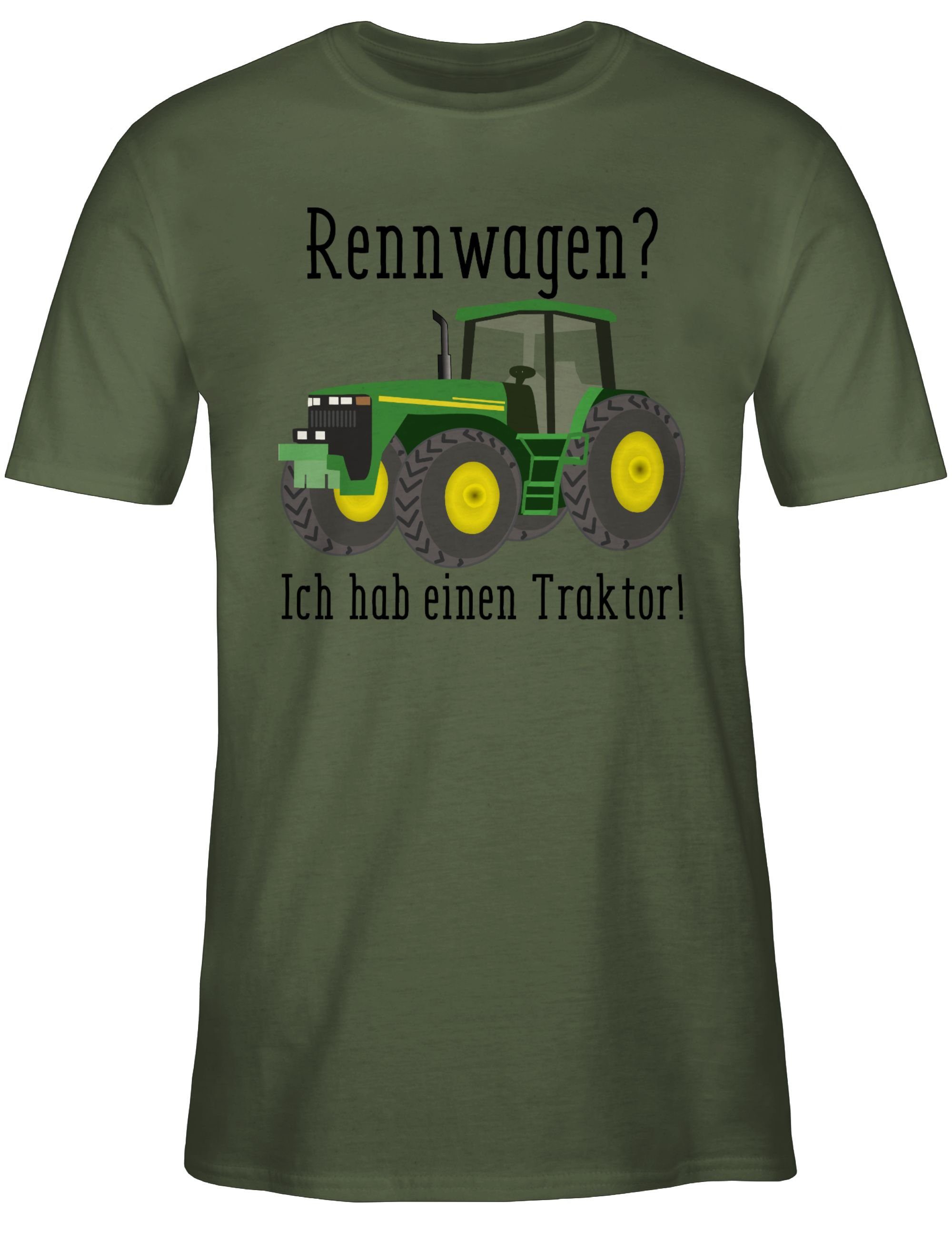 habe Traktor Grün Geschenk Rennwagen Shirtracer Bauer Ich Army Traktor 3 Ges einen - Landwirt T-Shirt Trecker