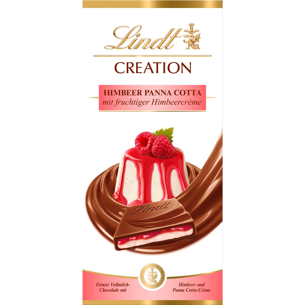 LINDT Schokolade, Lindt Creation Himbeer Panna Cotta eine unwiderstehlichen Füllung 150g