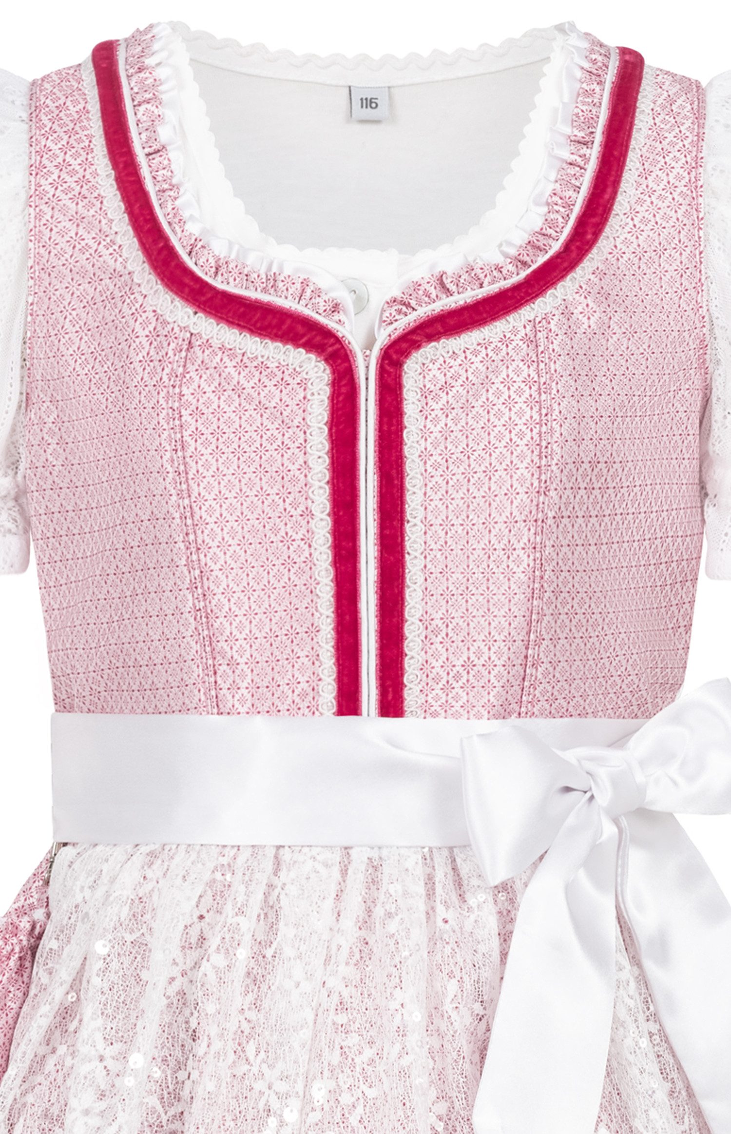 Nübler Dirndl Kinderdirndl Lina in Rosa von Nübler - Rocklänge knielang