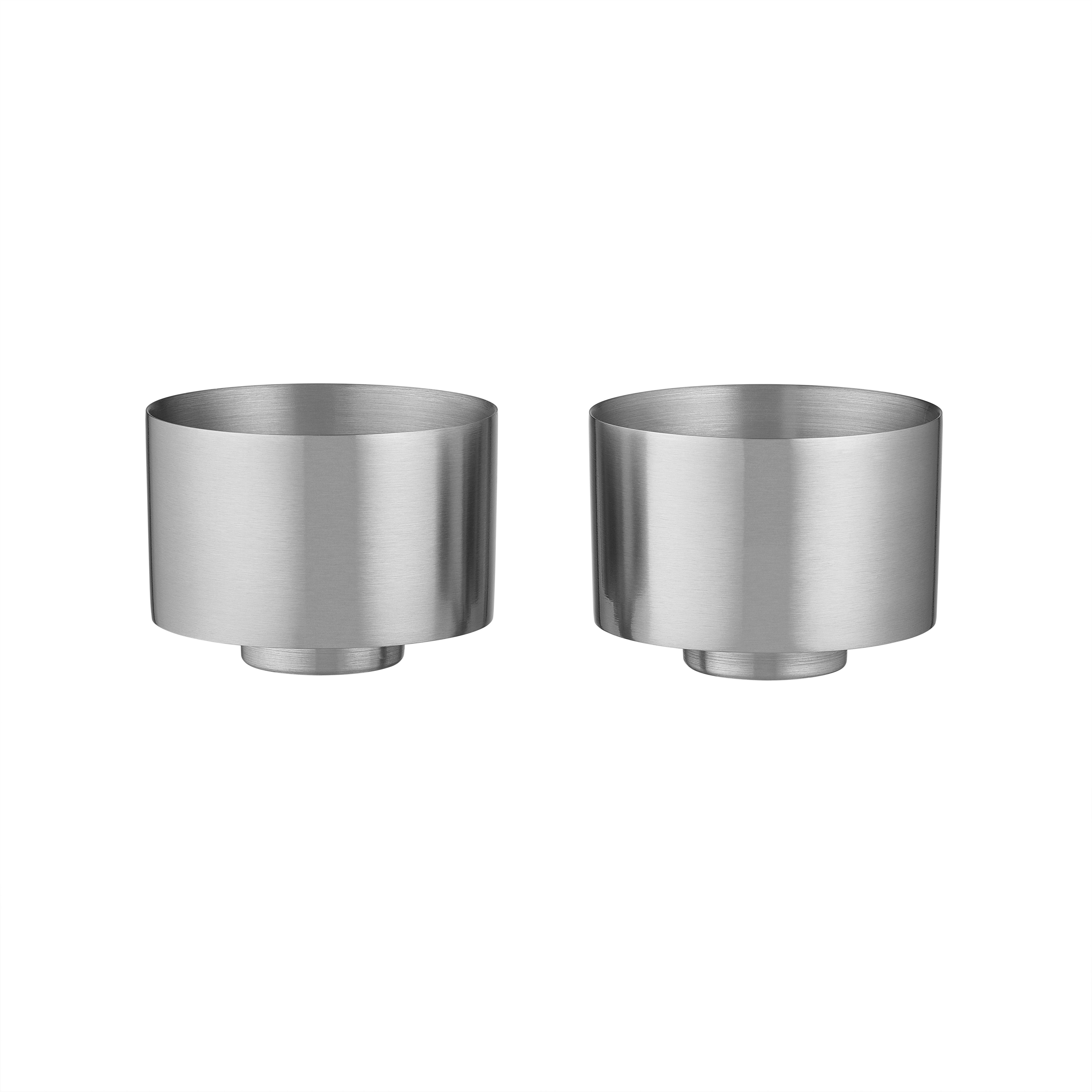 blomus Tasse 2er Set -MAKOTO STEEL- Kaffeetasse, Espressotasse, Teetasse, 2-tlg., doppelwandig, thermofunktion, zeitloser Edelstahl