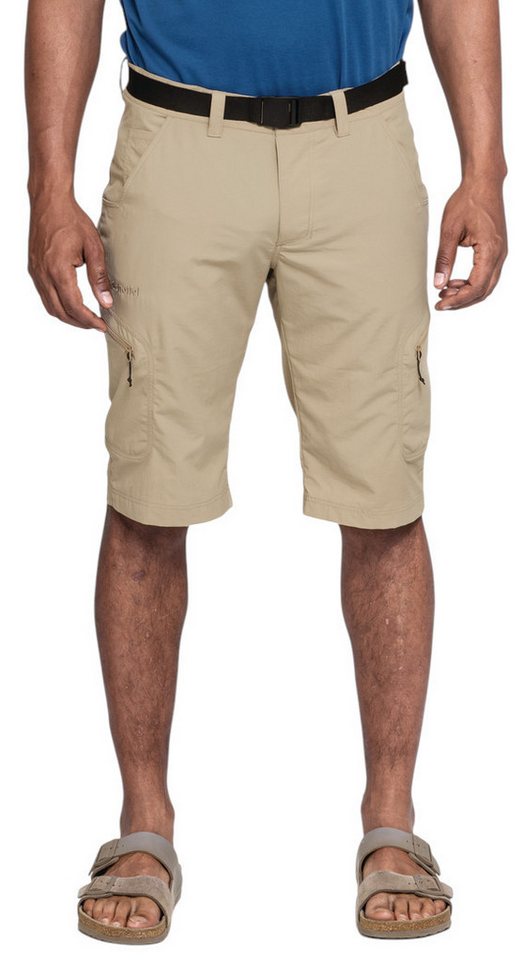 Schöffel Trekkinghose Reise-Wanderhose Silvaplana2 (UV-Schutz) kurz beige Herren