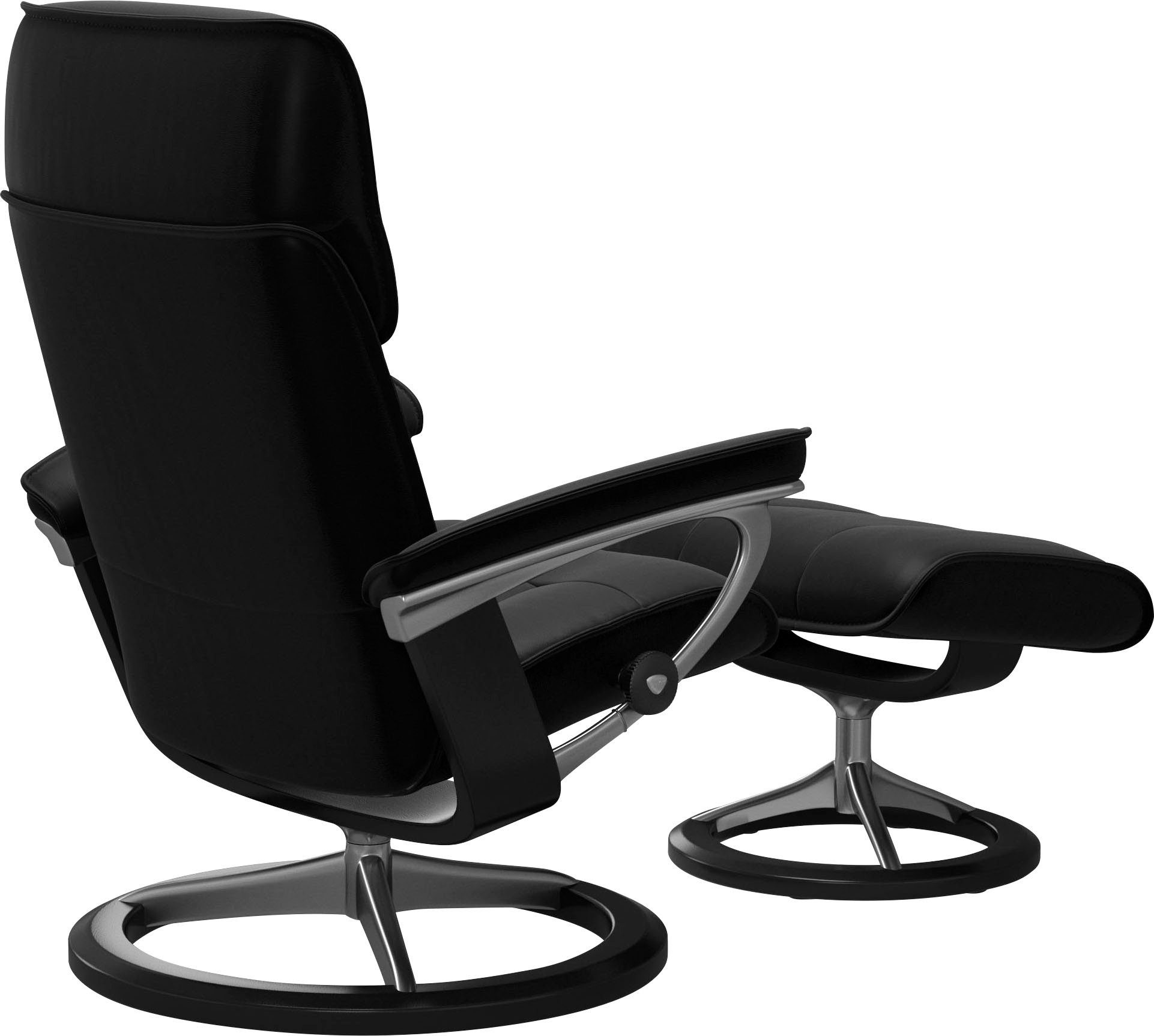 Stressless® Relaxsessel Admiral (Set, Relaxsessel inkl. Hocker), mit Signature Base, Größe M & L, Gestell Schwarz