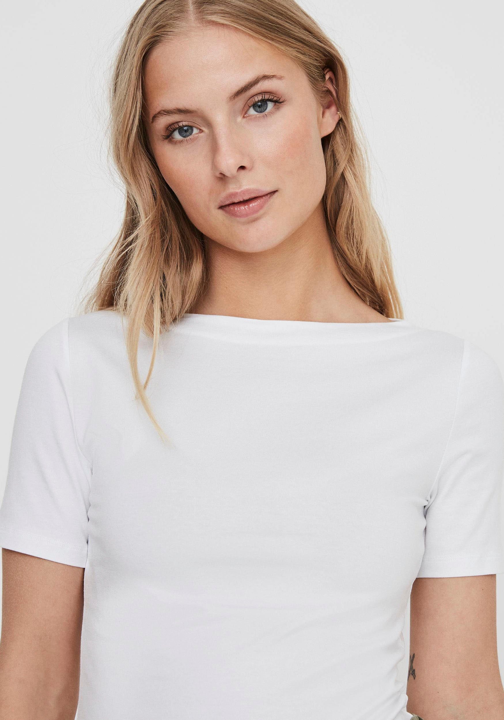 Kurzarmshirt Vero Moda Bright MODAL VMPANDA NOOS White S/S TOP