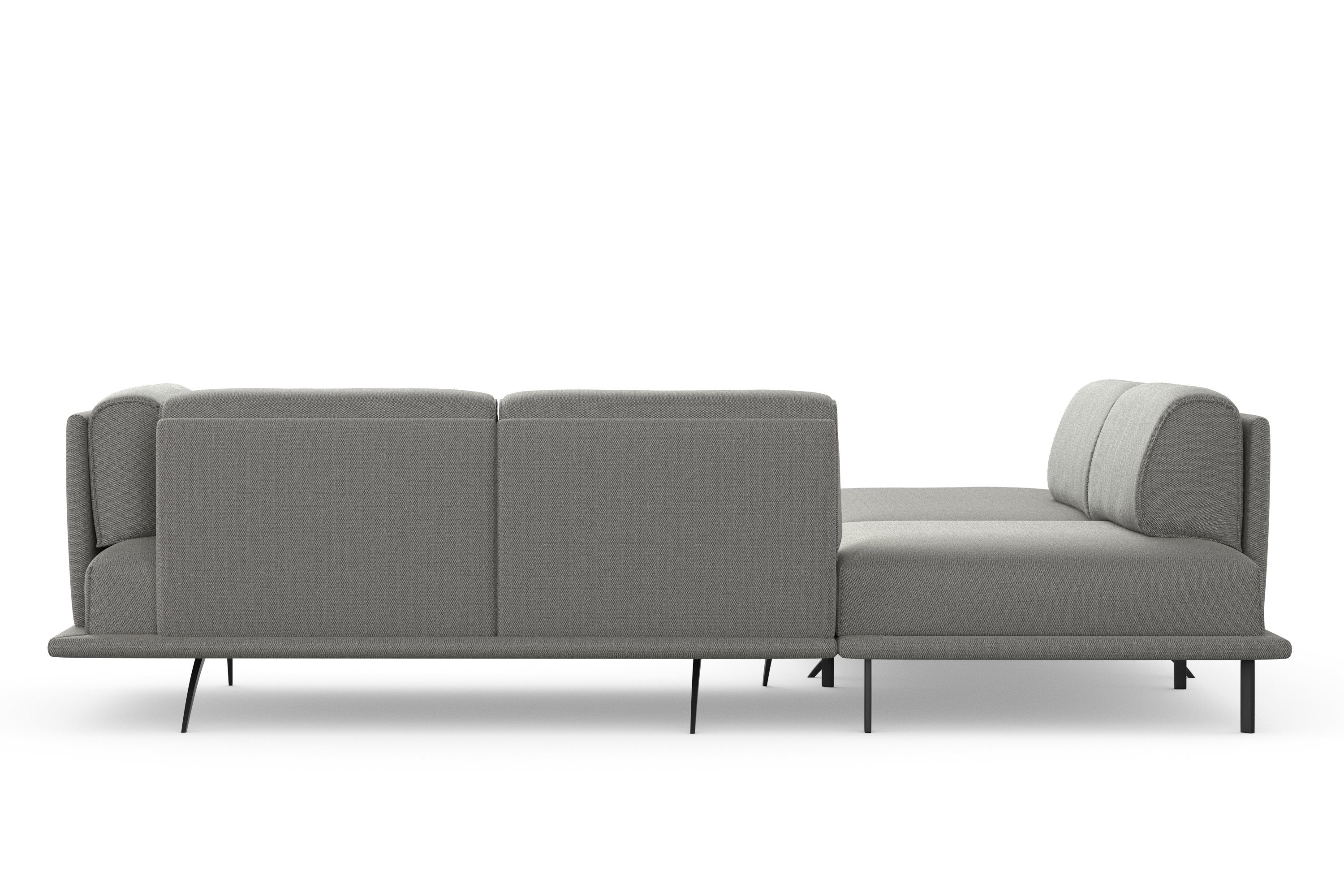 machalke® Ecksofa benito, mit bezogenem Sockel