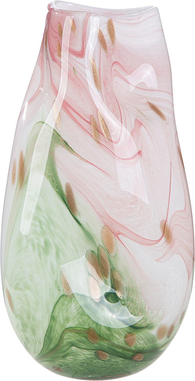 GILDE Tischvase Vase Antanarivo rosa H. 33,5 cm (1 St), Dekovase, Glas, Antanarivo, Tischdekoration, Trenddeko, Designvase
