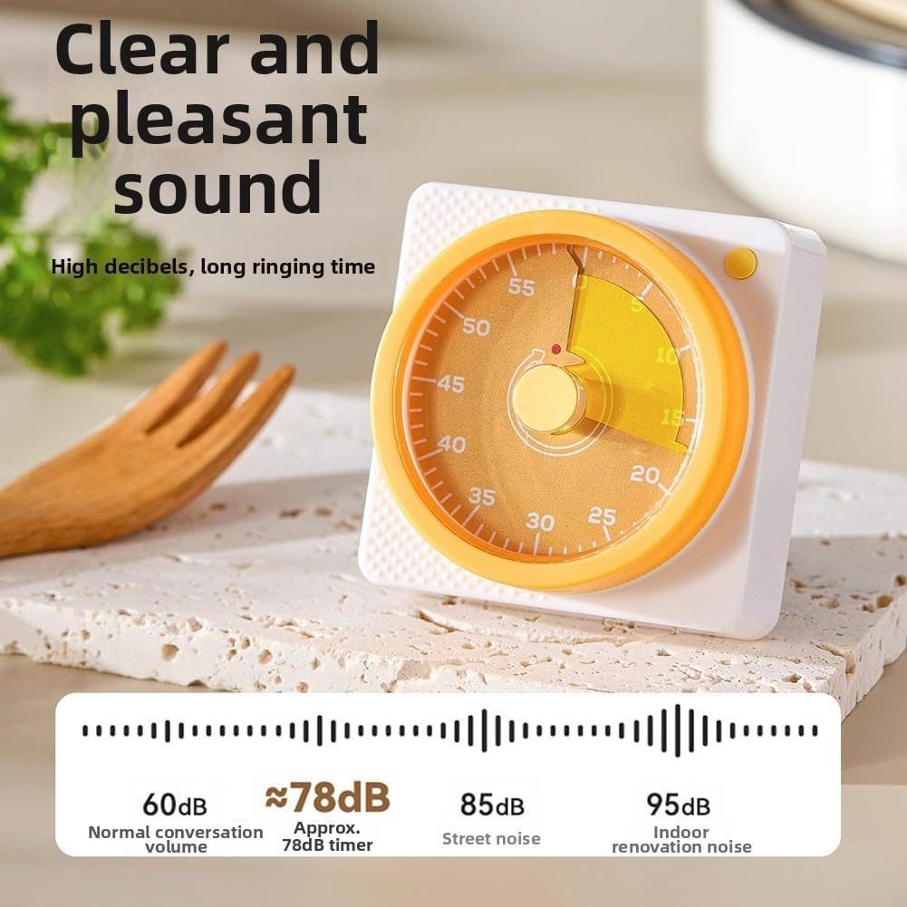 FELIXLEO Intervall-Timer Timer Visueller Kinder Timer 60 Min ADHS Autismus Hausaufgaben Gelb. (1-St)