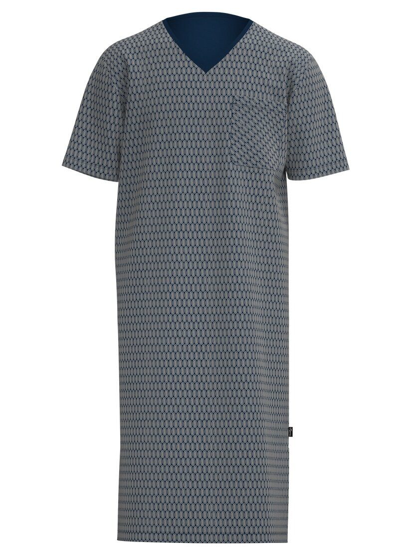 Trigema Pyjama TRIGEMA Nachthemd mit modischem Allover-Muster (1 tlg)