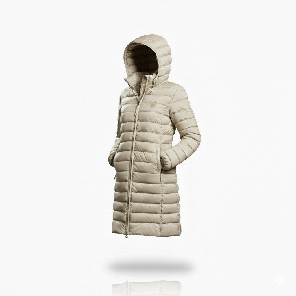 Geographical Norway Steppmantel Damen Outdoorjacke Regenjacke Frühling Leicht Lange