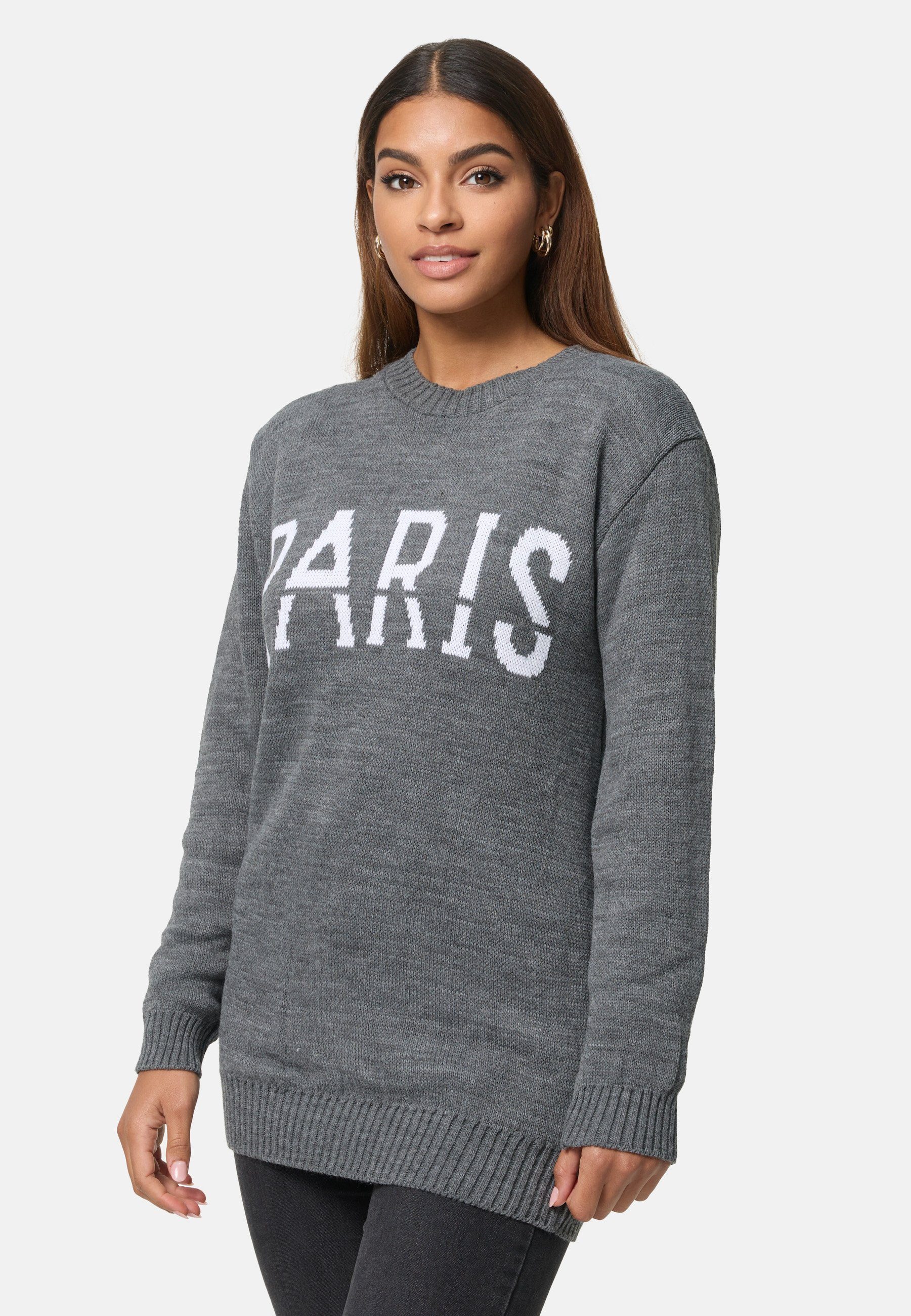 Worldclassca Strickpullover Worldclassca Damen Strickpullover Langarm PARIS long Shirt Pulli