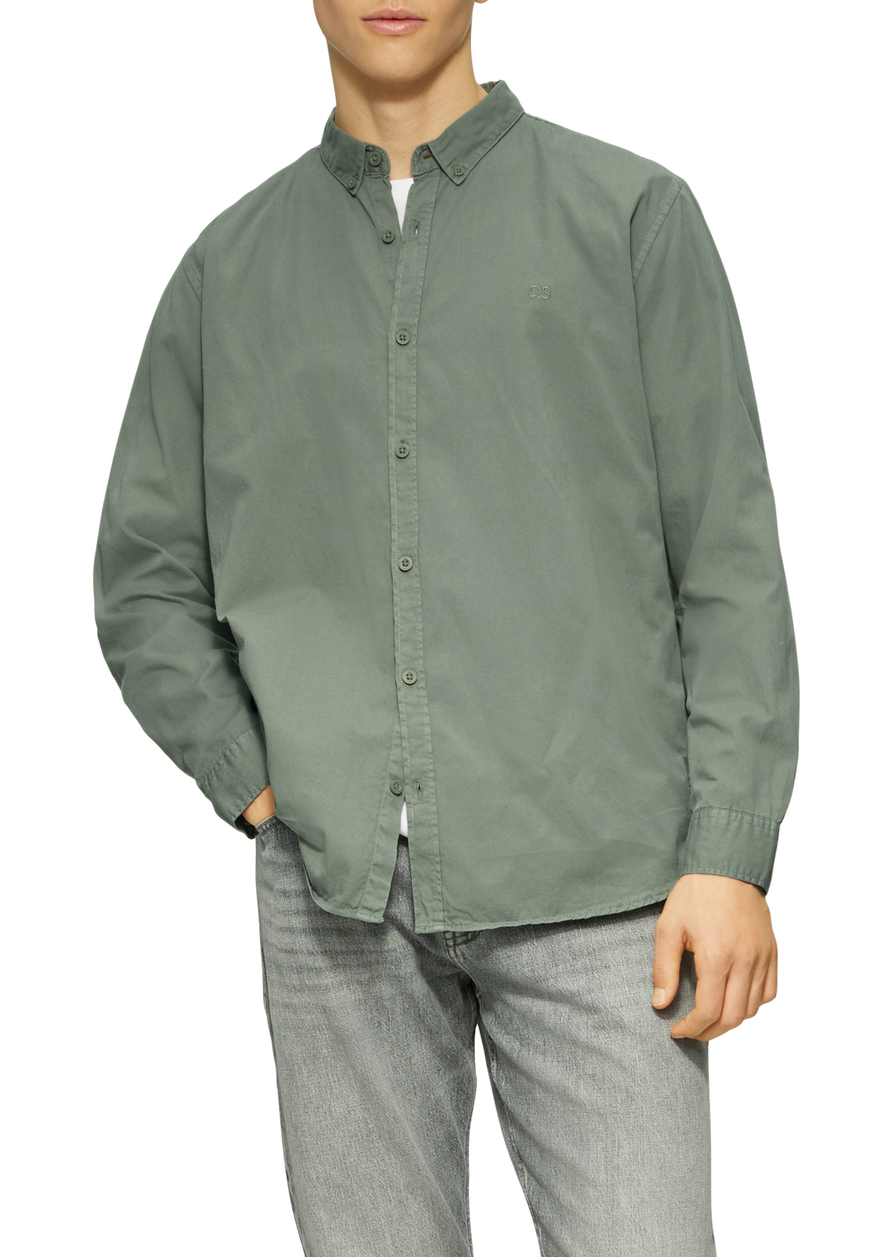 QS Langarmhemd mit Manschetten günstig online kaufen
