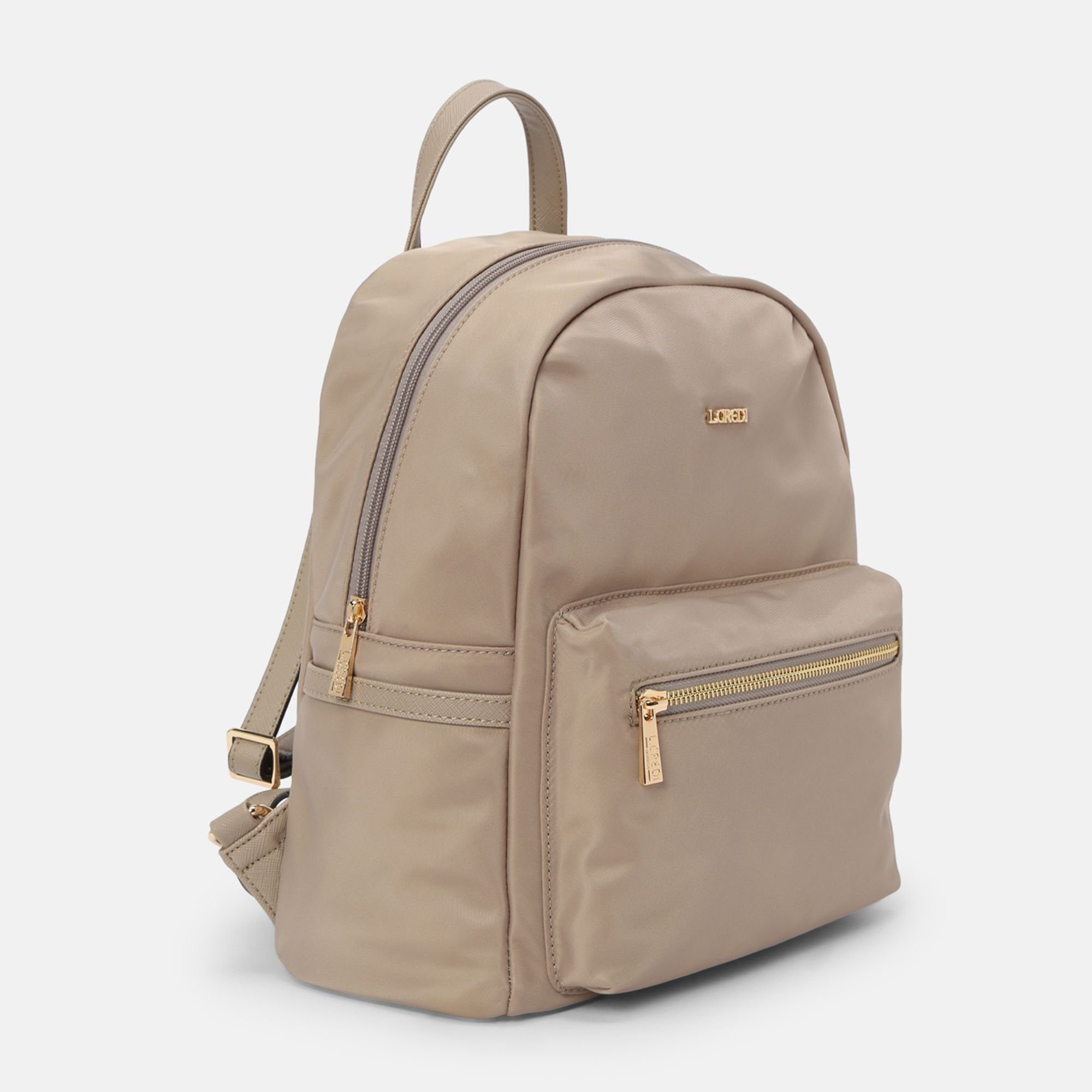 L. CREDI Cityrucksack Alena, Kunstleder beige