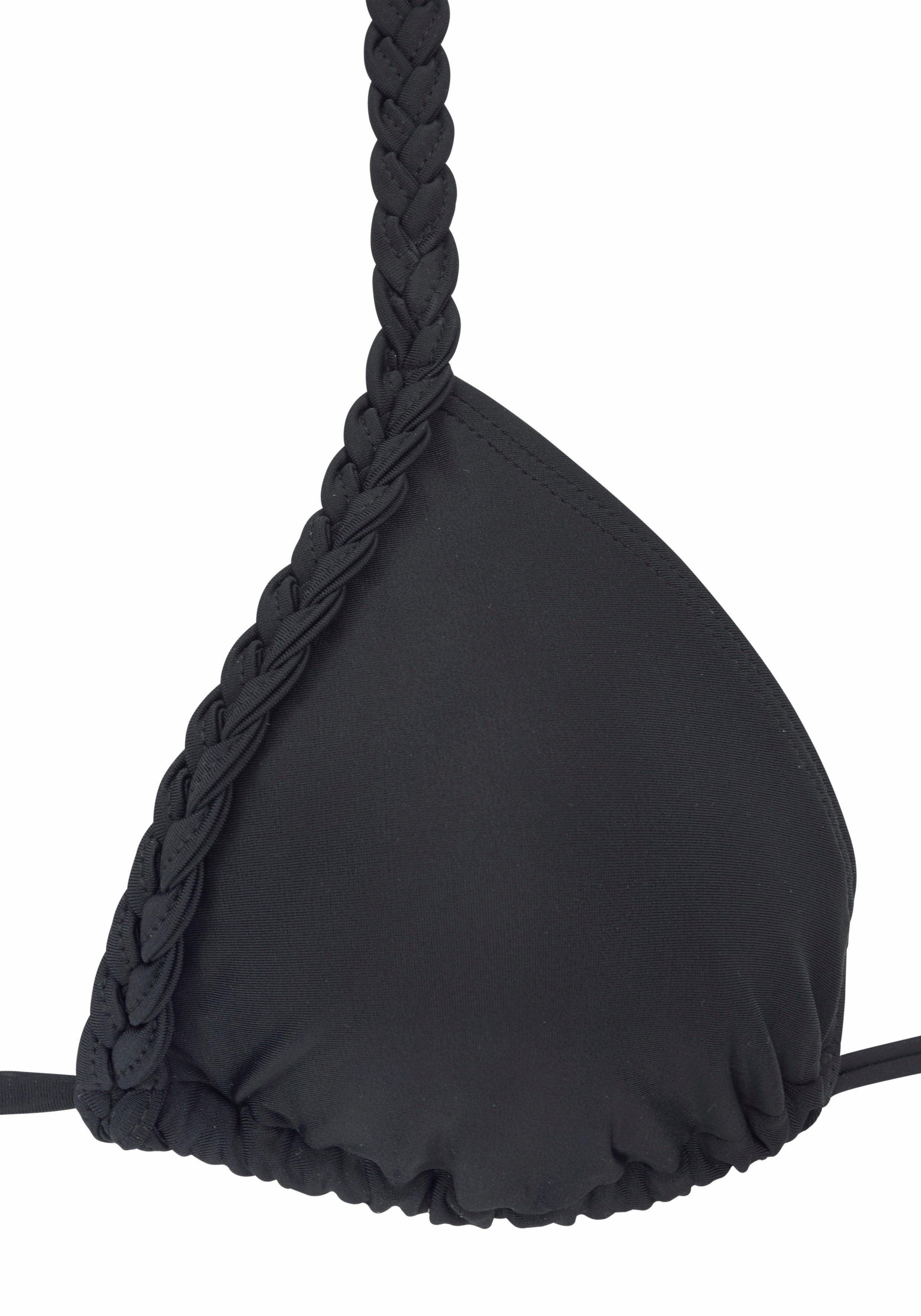 geflochtenen schwarz mit Triangel-Bikini Buffalo Details