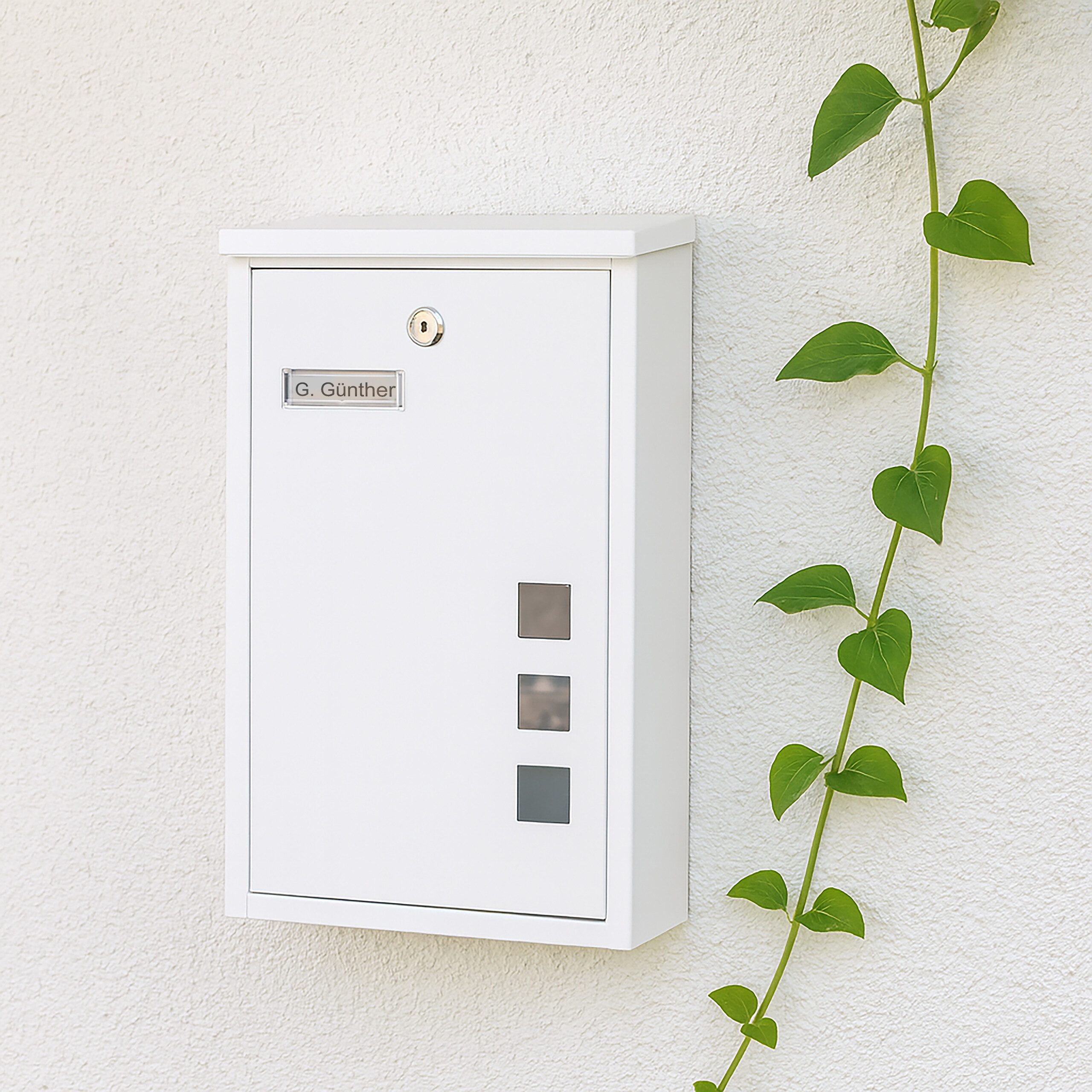 relaxdays Wandbriefkasten Briefkasten Hochformat, weiß günstig online kaufen