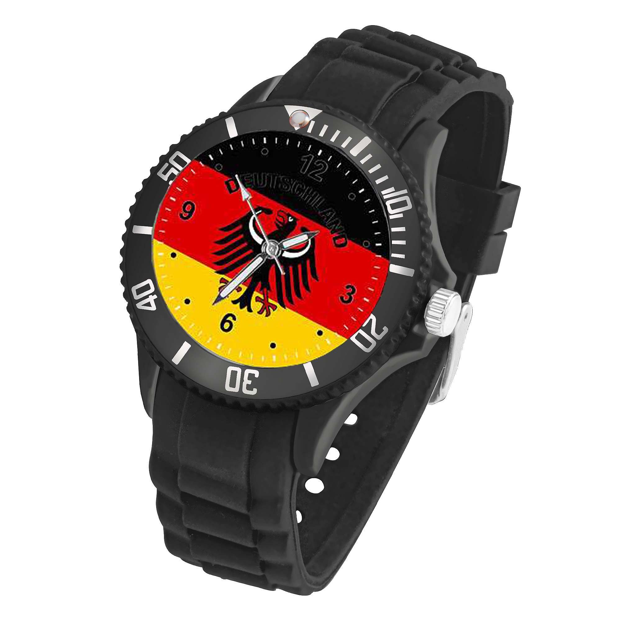 Taffstyle Quarzuhr Fußball WM Fan Armbanduhr Länderflaggen Silikonuhr Quarz Unisex, (Sportliche Fußballuhr mit Länderflaggen und flexiblem Silikonarmband), ideal auch als Geschenk