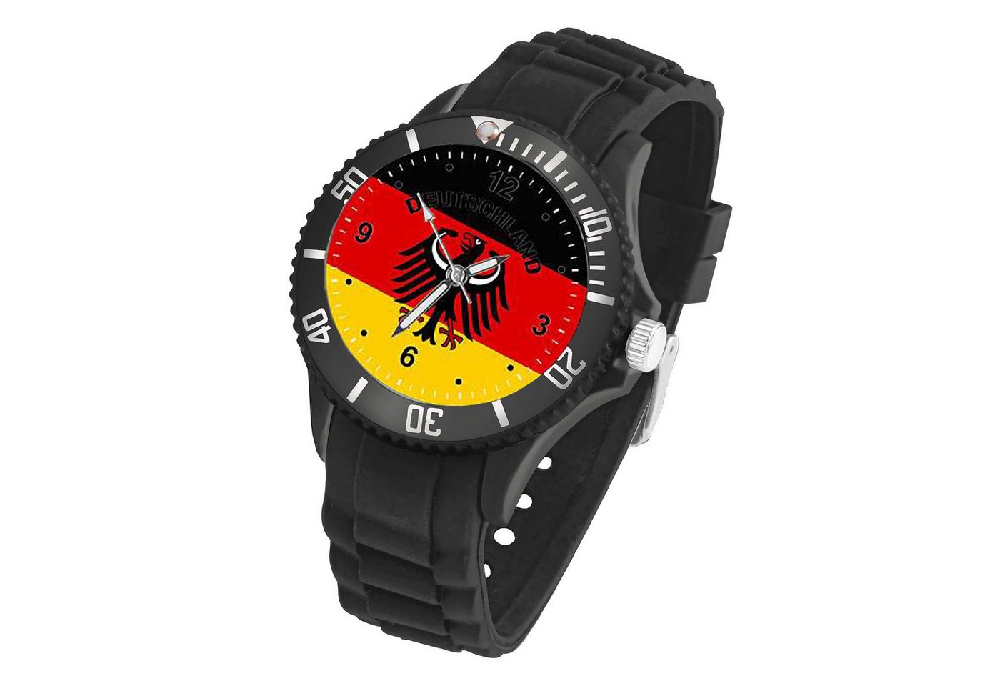 Taffstyle Quarzuhr Fußball WM Fan Armbanduhr Länderflaggen Silikonuhr Quarz Unisex, (Sportliche Fußballuhr mit Länderflaggen und flexiblem Silikonarmband), ideal auch als Geschenk