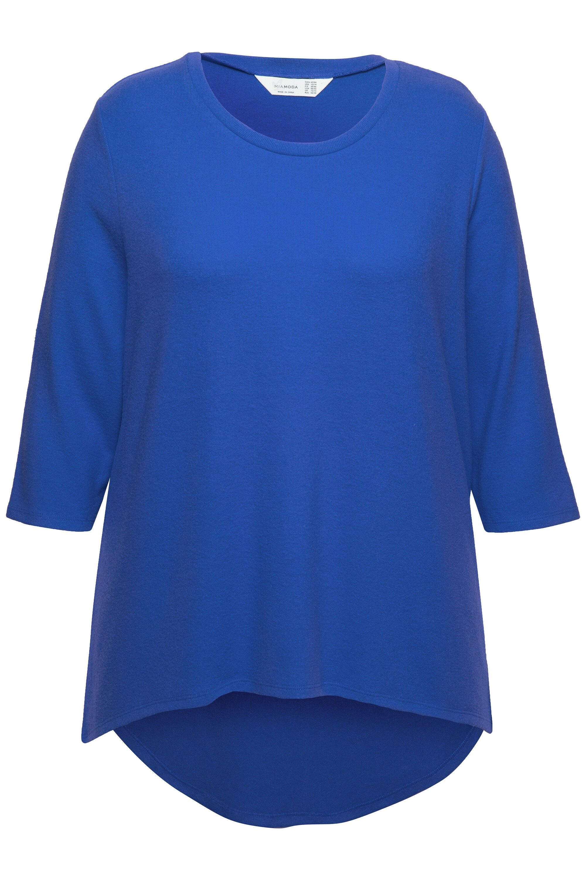 MIAMODA Strickpullover Pullover A-Linie gerundeter Saum günstig online kaufen