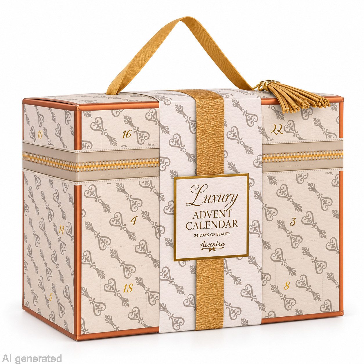 ACCENTRA Kosmetik-Adventskalender LUXURY CASE für Frauen - XXL Beauty Weihnachtskalender Körperpflege (Packung), Vegane Kosmetik, Designed in Germany