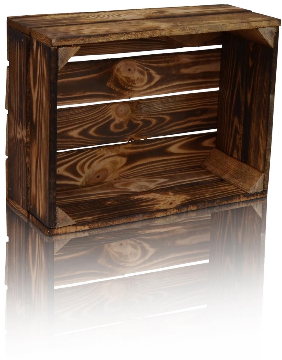 CHICCIE Holzkiste Regale Dunkel Geflammt 38x28x15cm günstig online kaufen