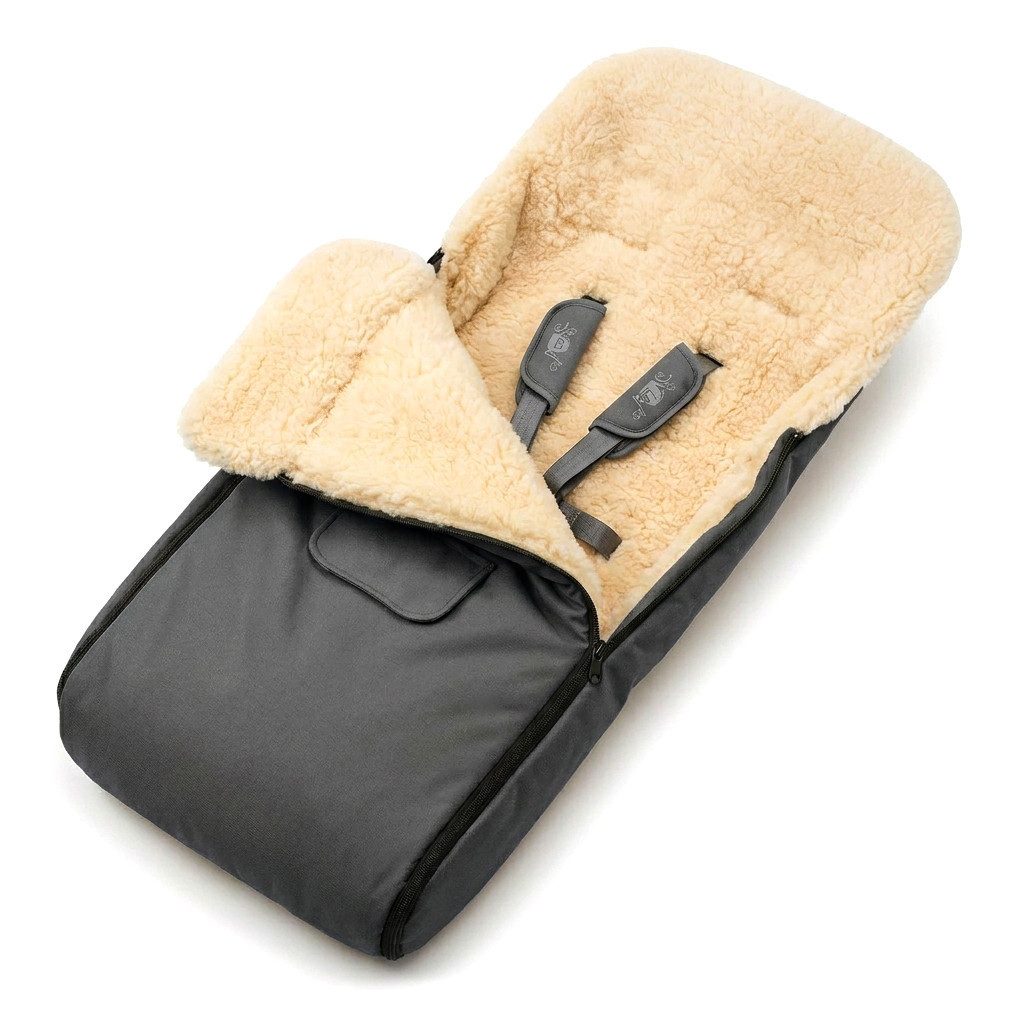 Baby-Joy Fußsack KAI XL 105cm Lammwolle Winterfußsack Thermo Babyfußsack 6 Mon - 3 Jahr, Wetterfest, Thermo-warm und Ultraweich – Bild 3 von 5