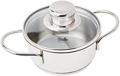 Fissler Kochtopf Häppchen, Edelstahl 18/10 (2-tlg), Induktions-geeignet, inklusive Glasdeckel