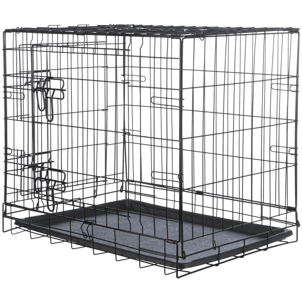 TRIXIE Hunde-Transportbox Hundebox Home - schwarz - 64 × 54 × 48 cm